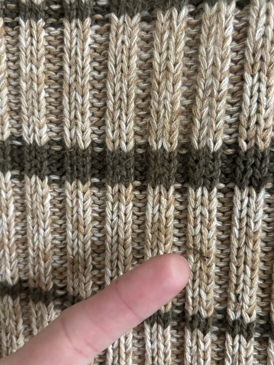 Liz Wear Sweater Vest Floral Medium Grandma Cottage Cable Knit Tan Pink Green - Picture 6 of 9